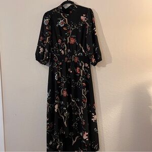 Nanette by Nanette Lepore Black Floral High-Low Dress – Size 10